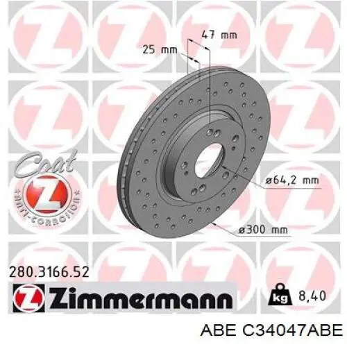 Купити C34047ABE ABE Ротор гальмівний