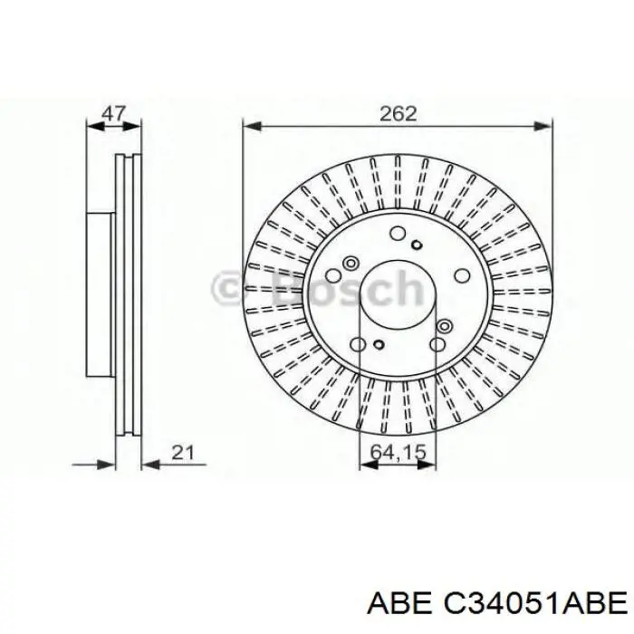 Гальмівні диски передні C34051ABE ABE