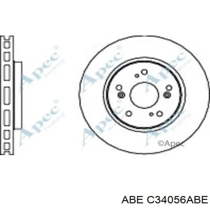 Диск гальмівний передній ABE C34056ABE