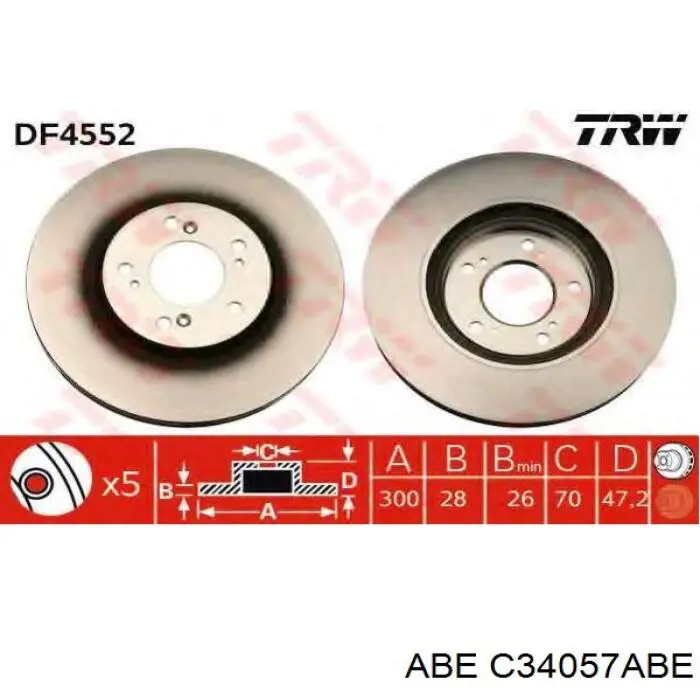 Купити C34057ABE ABE Ротор гальмівний