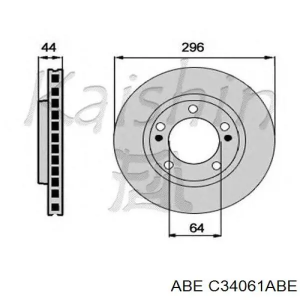 Диск переднього гальма ABE C34061ABE ціна, від 38.27 USD