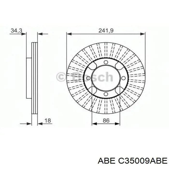 Гальмівні диски передні C35009ABE ABE