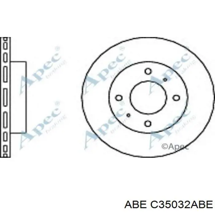 C35032ABE ABE диск гальмівний передній