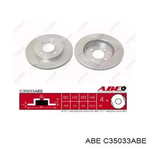 C35033ABE ABE Гальмо дискове переднє