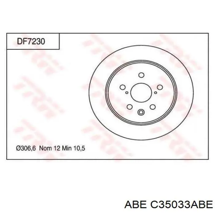 Гальмівні диски передні C35033ABE ABE