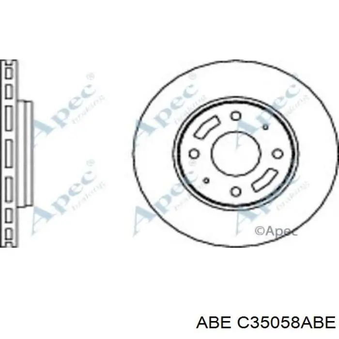 Диск переднього гальма ABE C35058ABE ціна, від 30.08 USD
