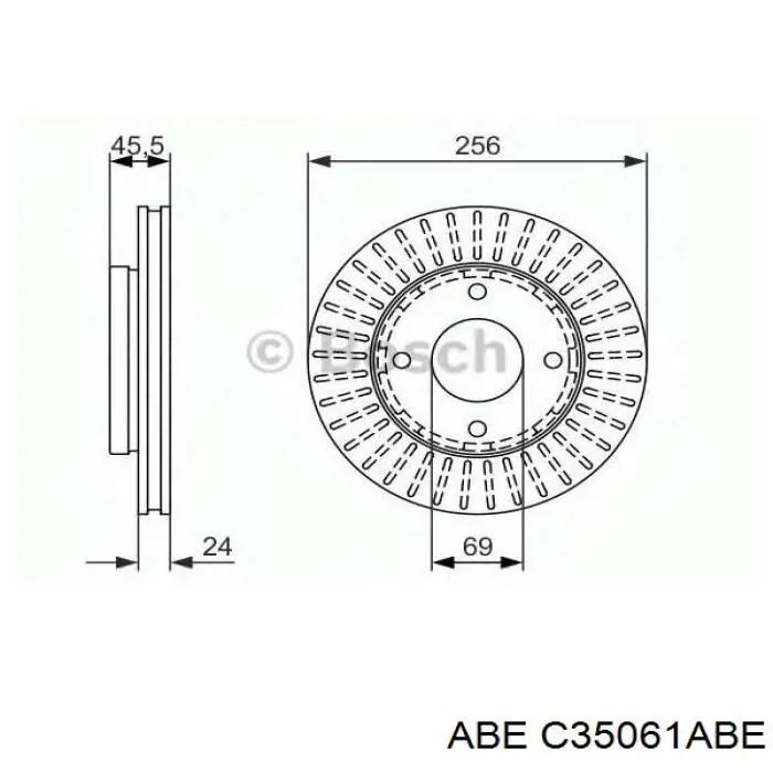 C35061ABE ABE Гальмо дискове переднє