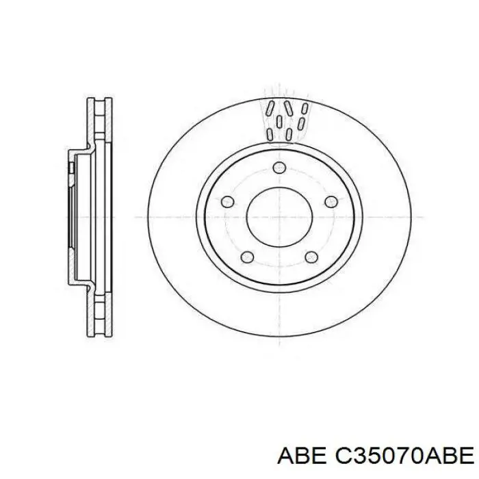 C35070ABE ABE Гальмо дискове переднє