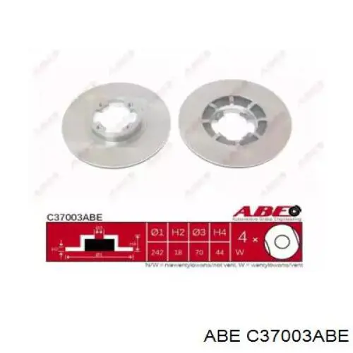 Гальмівні диски передні C37003ABE ABE
