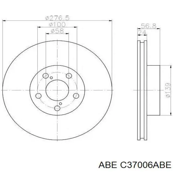 Гальмівні диски передні C37006ABE ABE