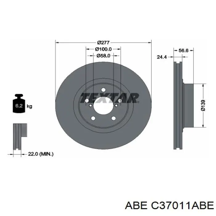 Гальмівні диски передні C37011ABE ABE
