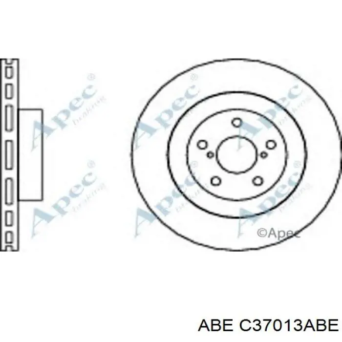 Диск переднього гальма ABE C37013ABE ціна, від 33.08 USD