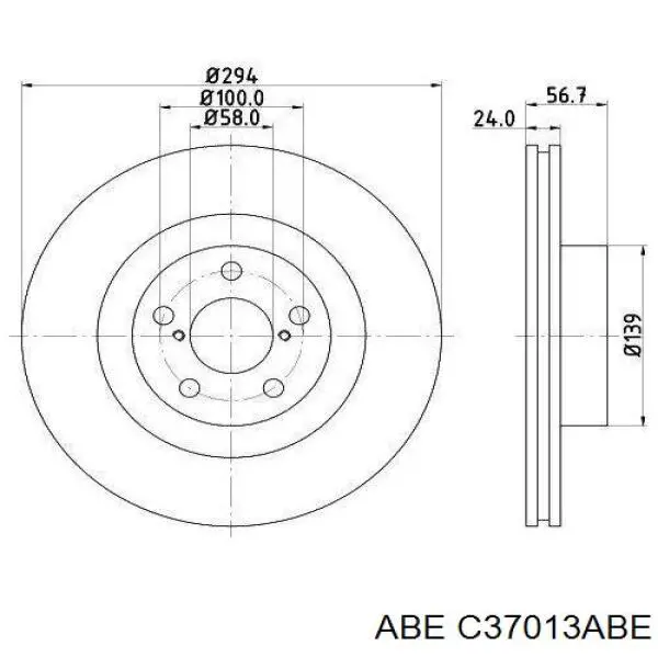 Гальмівні диски передні C37013ABE ABE