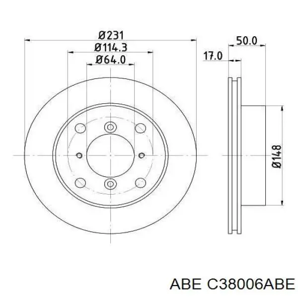 Купити C38006ABE ABE Ротор гальмівний