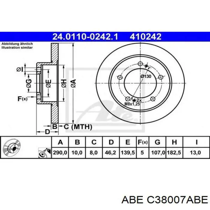 Купити C38007ABE ABE Ротор гальмівний
