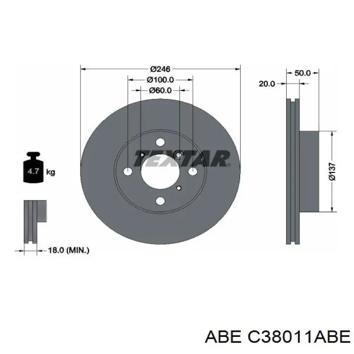 Купити C38011ABE ABE Ротор гальмівний