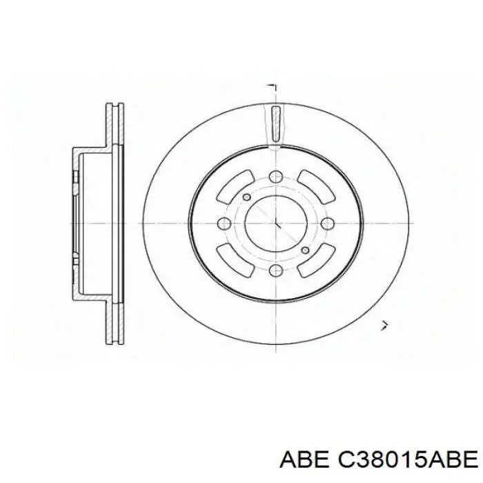 Диск гальмівний передній ABE C38015ABE