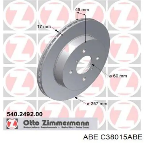 Купити C38015ABE ABE Ротор гальмівний
