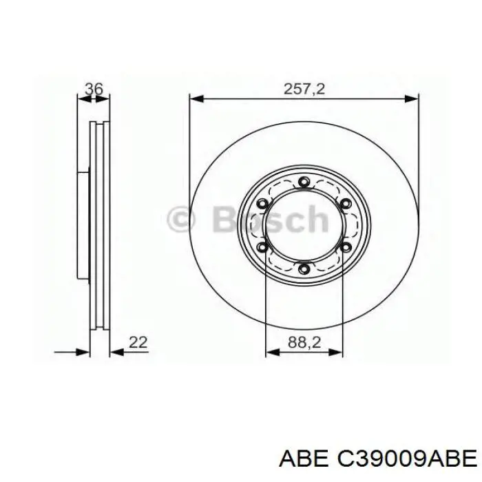 C39009ABE ABE Гальмо дискове переднє