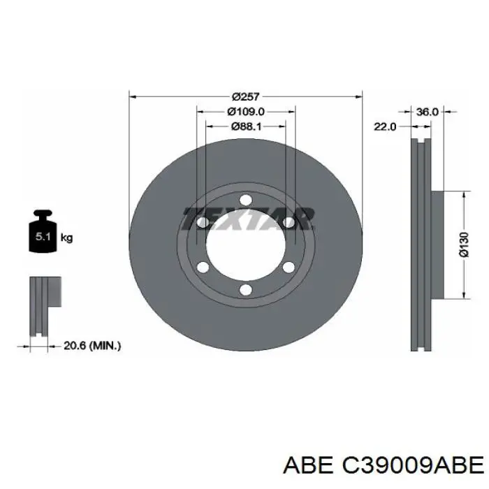 Гальмівні диски передні C39009ABE ABE