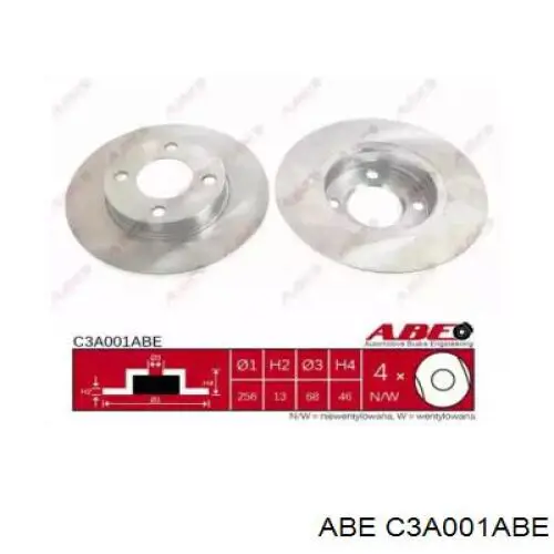 C3A001ABE ABE Гальмо дискове переднє
