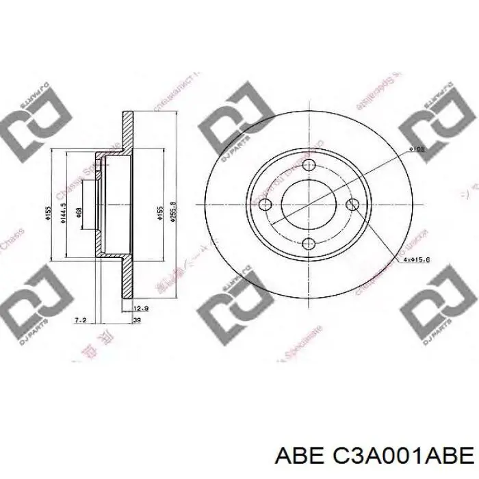 Гальмівні диски передні C3A001ABE ABE