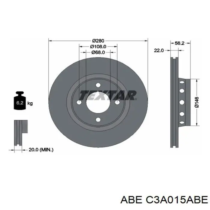 Купити C3A015ABE ABE Ротор гальмівний