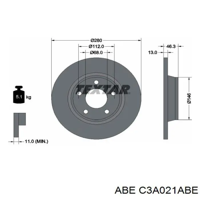 Купити C3A021ABE ABE Ротор гальмівний