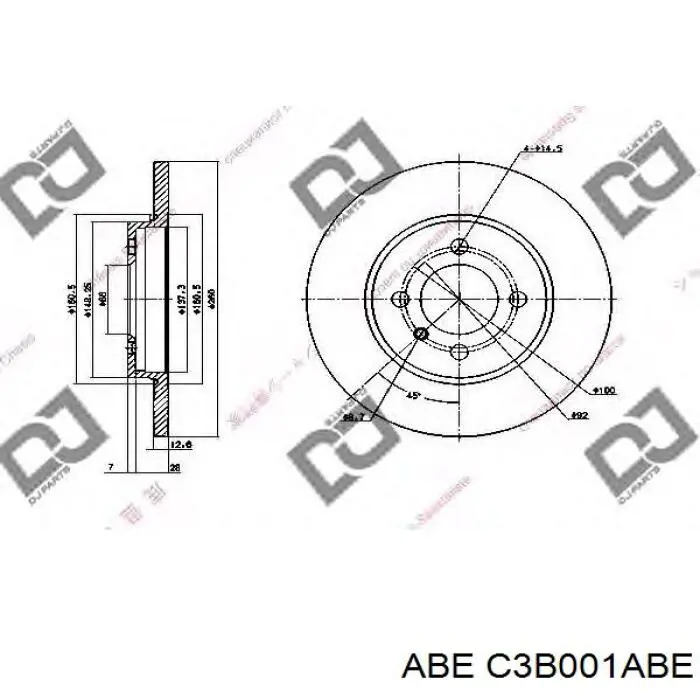 Гальмівні диски передні C3B001ABE ABE