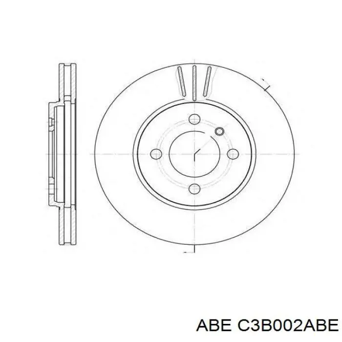 C3B002ABE ABE Гальмо дискове переднє