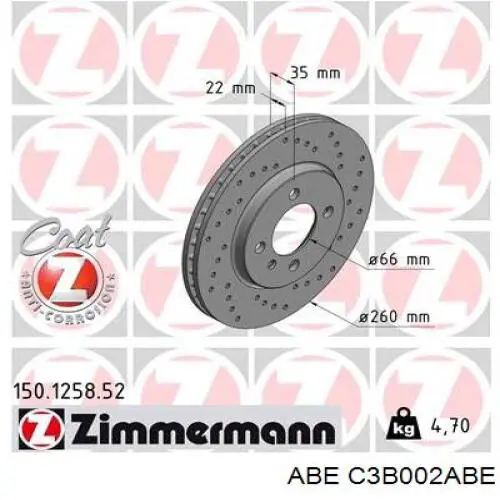 Гальмівні диски передні C3B002ABE ABE