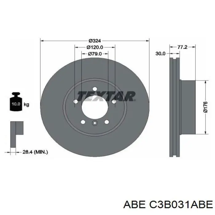 Купити C3B031ABE ABE Ротор гальмівний