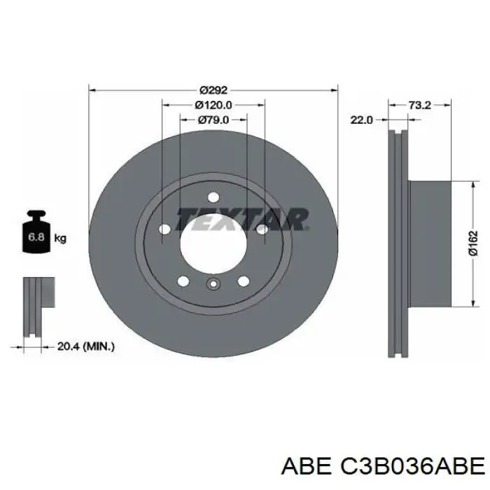 Купити C3B036ABE ABE Ротор гальмівний