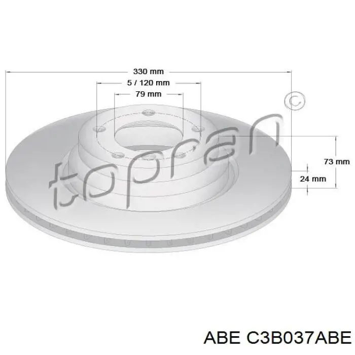 Гальмівні диски передні C3B037ABE ABE