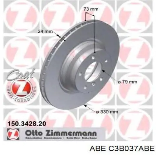 Гальмівні диски передні C3B037ABE ABE