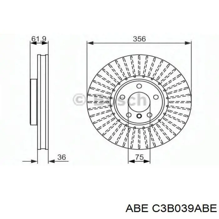 Купити C3B039ABE ABE Ротор гальмівний