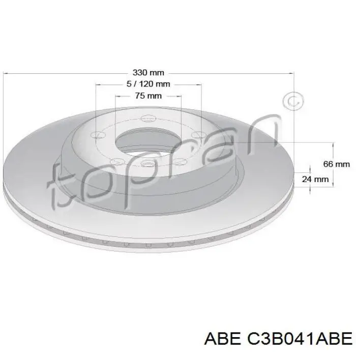 C3B041ABE ABE Гальмо дискове переднє
