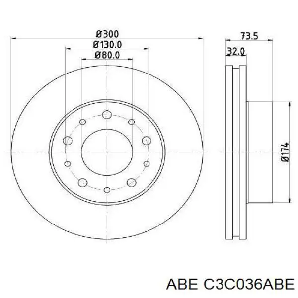 Купити C3C036ABE ABE Ротор гальмівний