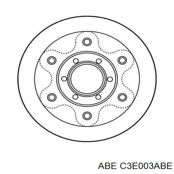 C3E003ABE ABE диск гальмівний передній