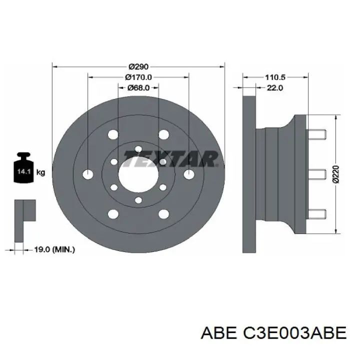 Гальмівні диски передні C3E003ABE ABE