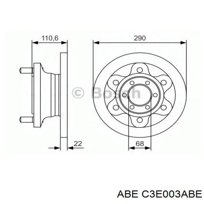 Диск гальмівний передній ABE C3E003ABE