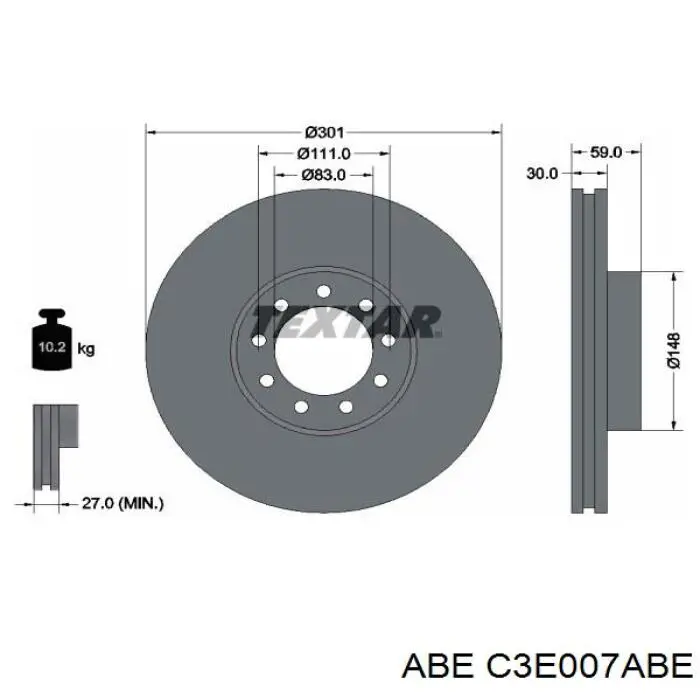 Гальмівні диски передні C3E007ABE ABE