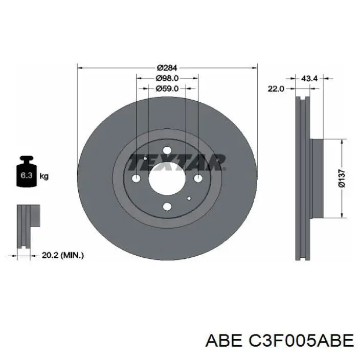 Купити C3F005ABE ABE Ротор гальмівний