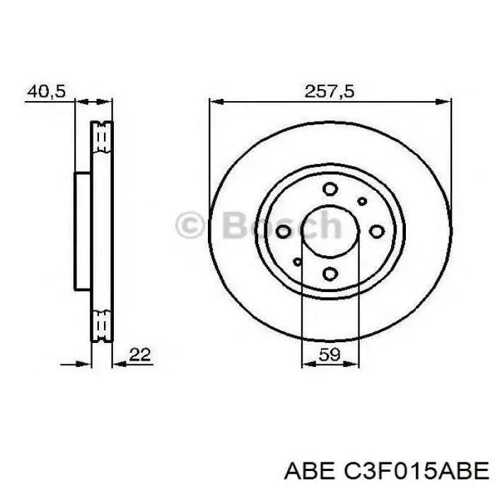 Гальмівні диски передні C3F015ABE ABE