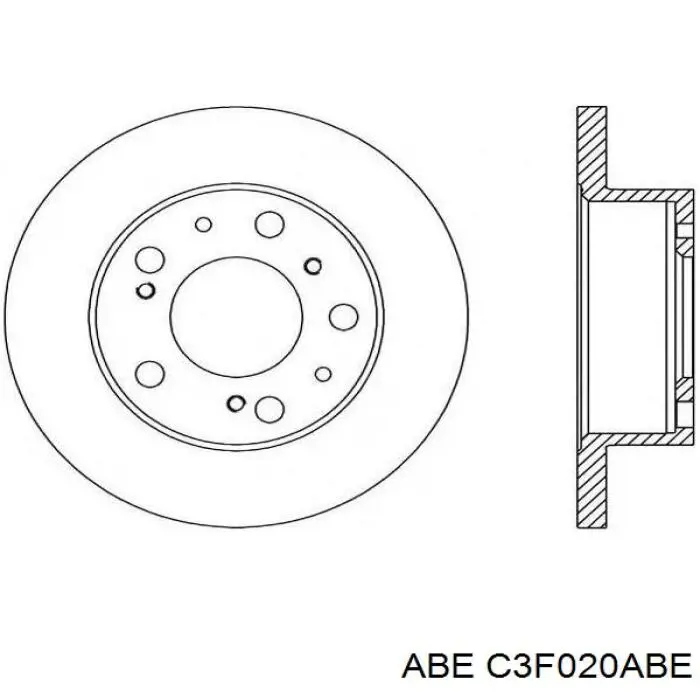 Диск переднього гальма ABE C3F020ABE ціна, від 30.64 USD