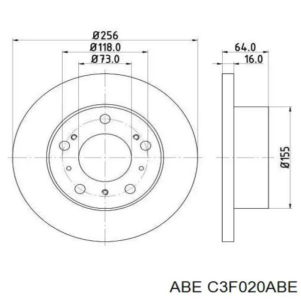 Гальмівні диски передні C3F020ABE ABE