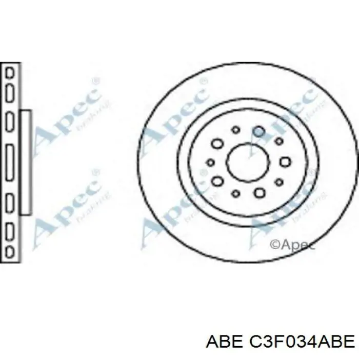 Диск гальмівний передній ABE C3F034ABE