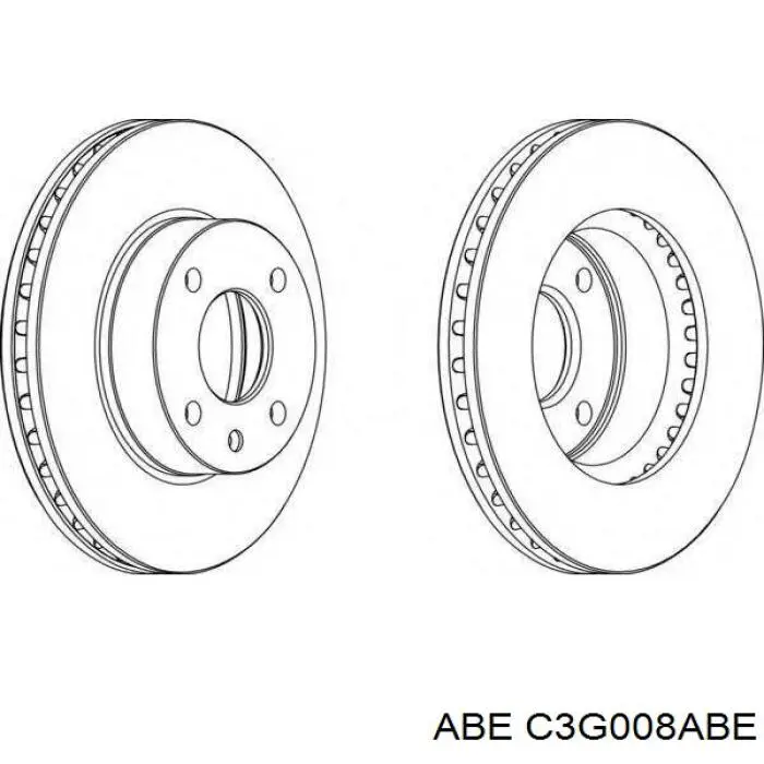 Диск переднього гальма ABE C3G008ABE ціна, від 28.89 USD