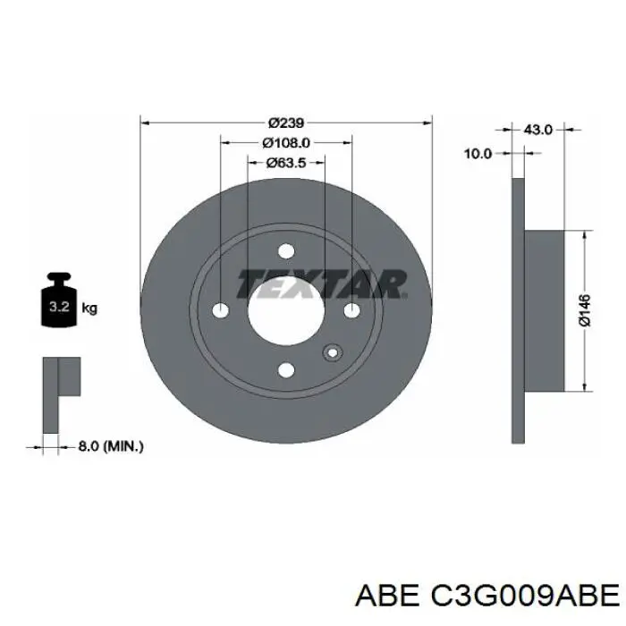 Купити C3G009ABE ABE Ротор гальмівний
