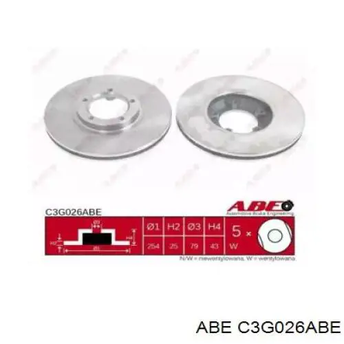 Гальмівні диски передні C3G026ABE ABE